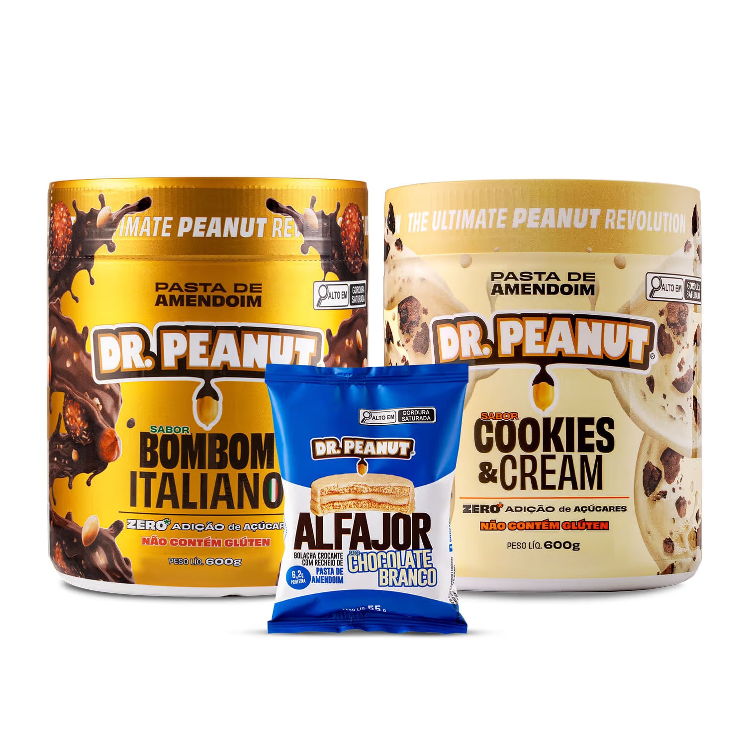 Combo Brenda Ercolani - 2 pastas de 600g sabor Bombom Italiano e Cookies & Cream