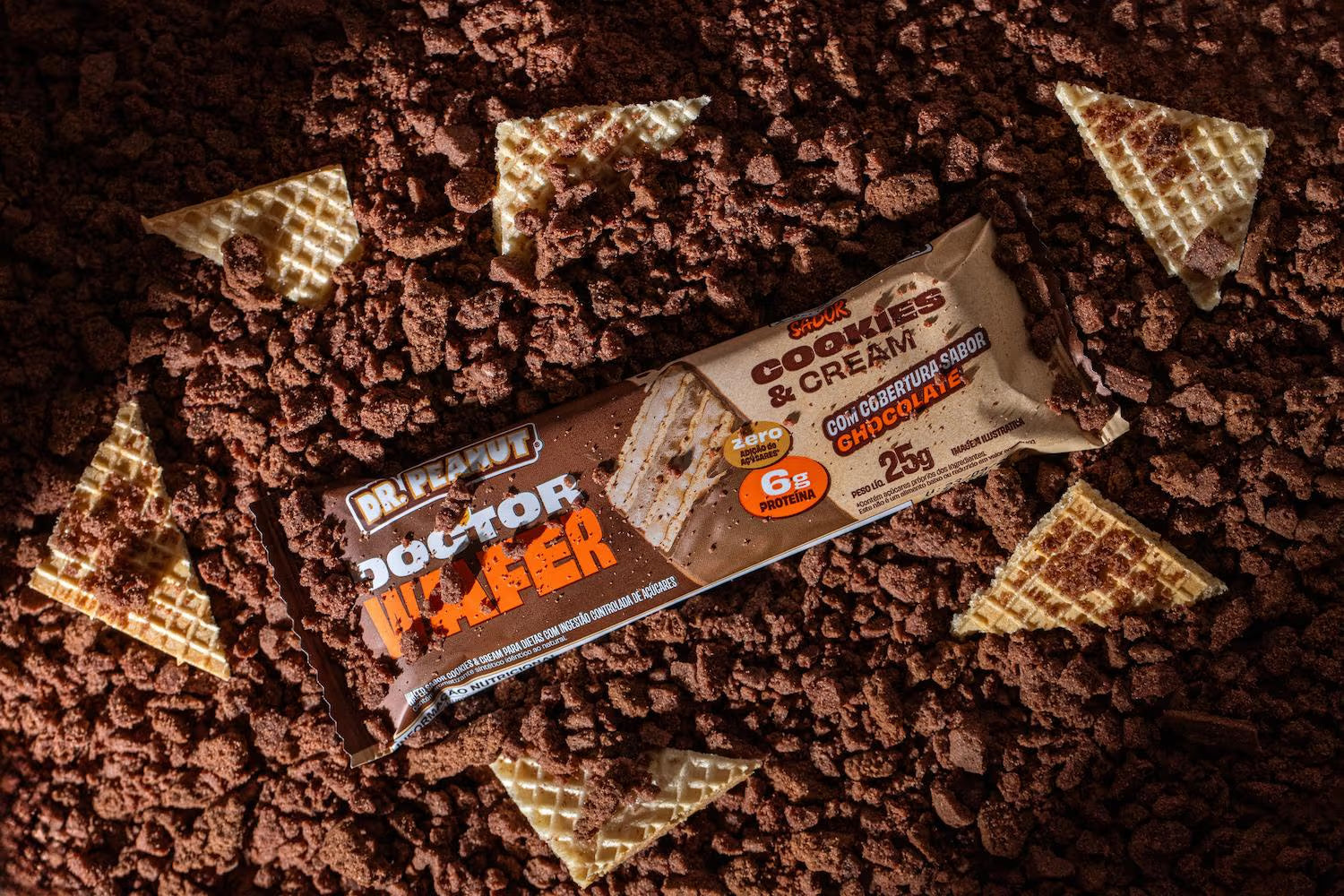 Display Doctor Wafer Cookies & Cream - 25g 12 Un. 300g